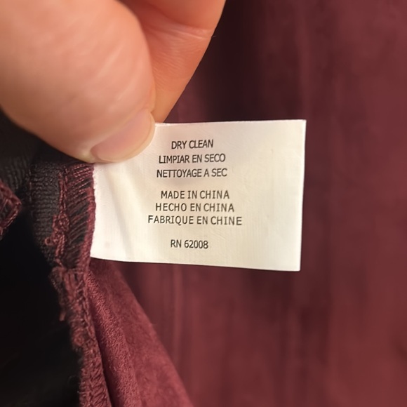 Insight New York Zipper Jacket Size 8 Magenta Vegan Pleather - Picture 10 of 13